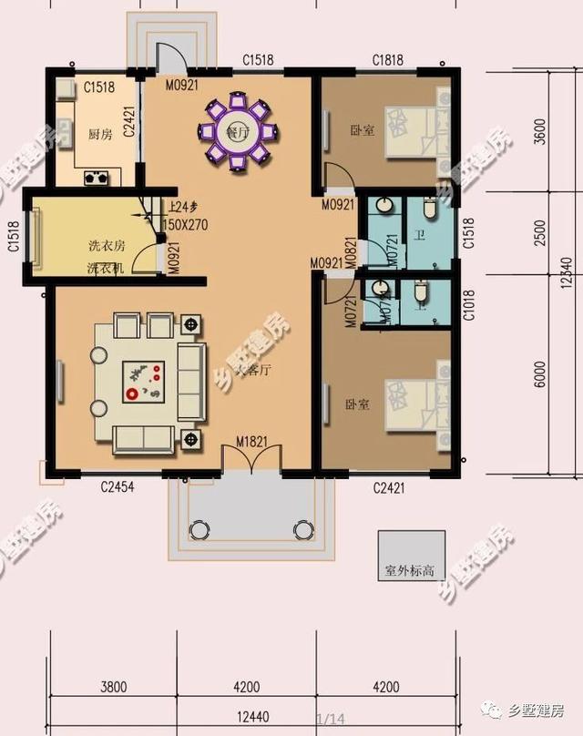 三層歐式農村小別墅設計圖，時尚大氣，多窗設計，建上一棟比城里買房要好太多了！