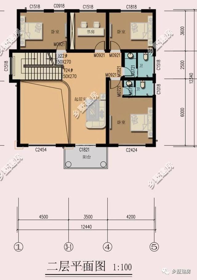 三層歐式農村小別墅設計圖，時尚大氣，多窗設計，建上一棟比城里買房要好太多了！
