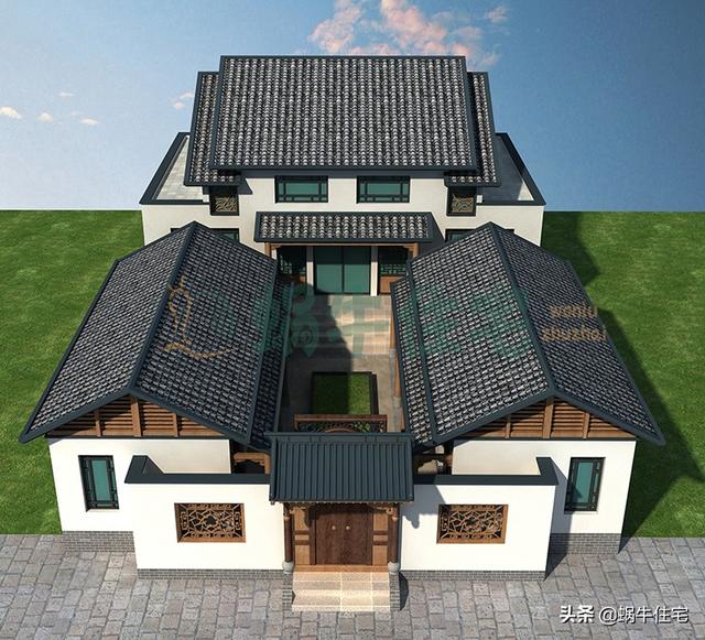 農(nóng)村最美中式三合院，在農(nóng)村建一棟簡(jiǎn)直是一道與眾不同的風(fēng)景線。