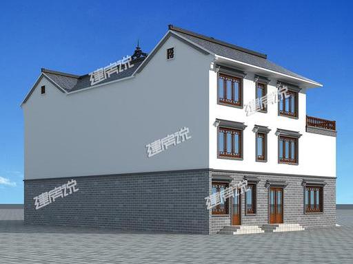 中式四合院農(nóng)村別墅設(shè)計(jì)圖，氣勢一點(diǎn)不輸大理石歐式豪宅。