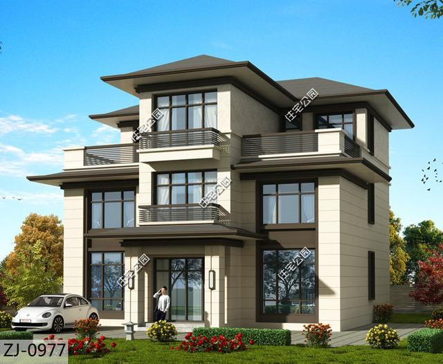 12.6X12.4米三層新中式別墅設計圖，比你家蓋的房子要好太多了！