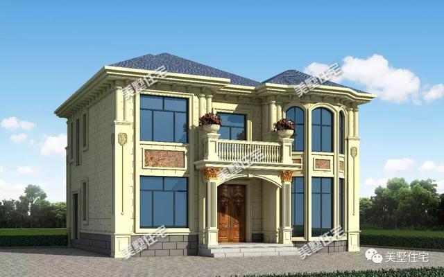 11.24米x10.12米二層小別墅設(shè)計(jì)圖，高貴典雅，內(nèi)配畫室、書房、棋牌室。