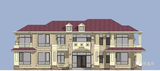 25m×11m二層歐式別墅設計圖，大氣時尚，帶實拍效果圖和圖紙。