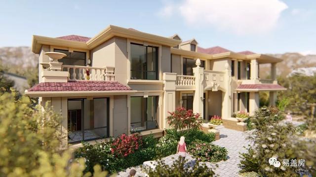 25m×11m二層歐式別墅設計圖，大氣時尚，帶實拍效果圖和圖紙。