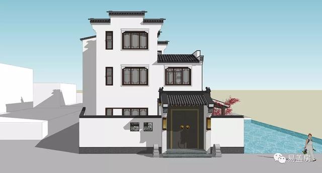 15.9m×11.2m三層新中式別墅，56萬建成，過起了江南鄉(xiāng)村生活。