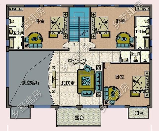 現代的歐式三層大自建別墅設計圖，大氣時尚，看一眼就非常喜歡。