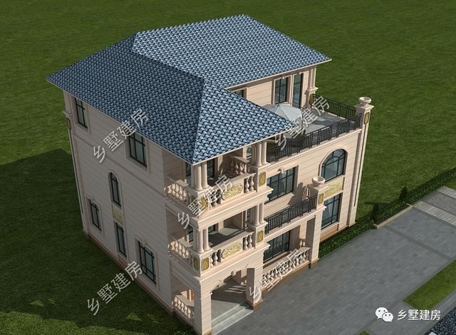 46萬三層歐式別墅設(shè)計(jì)圖，外觀精致漂亮，看了都心動(dòng)。