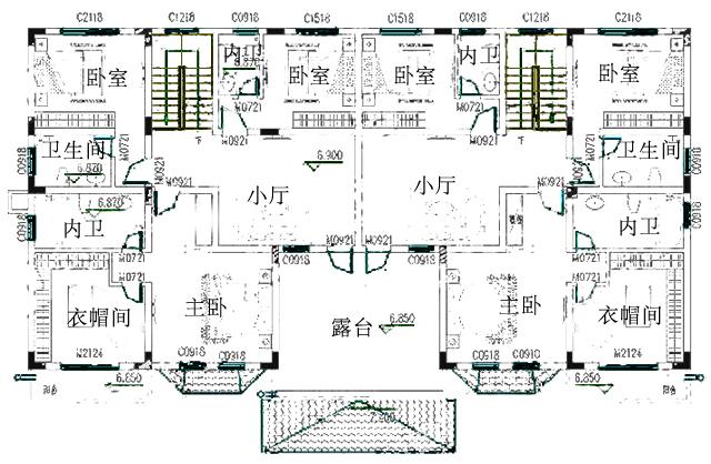 占地302平方米的三層雙拼住宅設計圖，用一塊宅基地建兩棟房，保準你一見難忘。