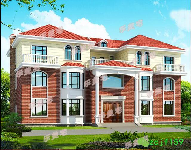 占地302平方米的三層雙拼住宅設計圖，用一塊宅基地建兩棟房，保準你一見難忘。