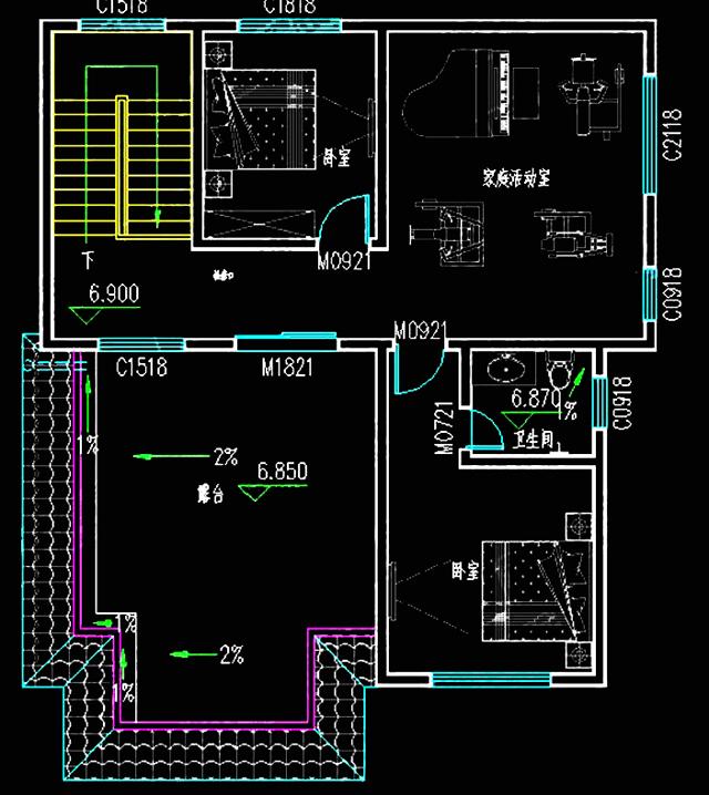 平屋頂三層農村自建房，活動空間大，住得也舒服。