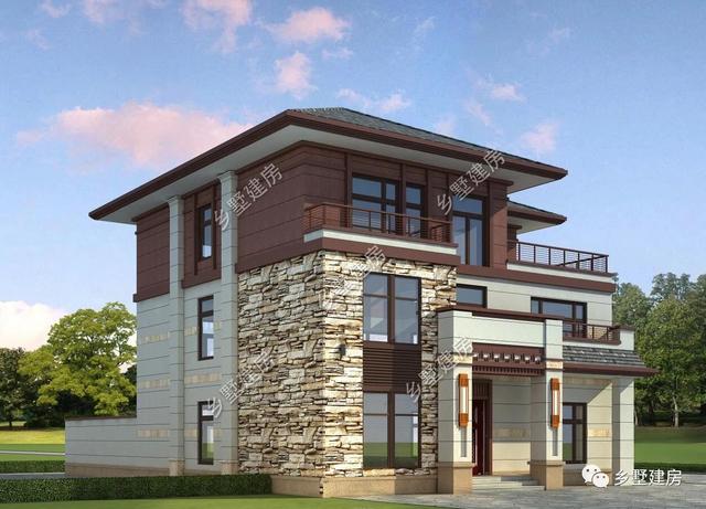 60萬農村三層小別墅設計圖，帶后院，外觀大氣宏偉，時尚大氣，回頭率超高！
