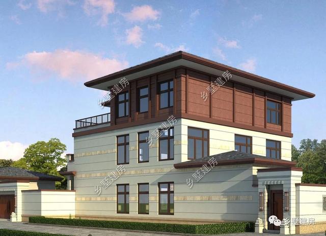 60萬農村三層小別墅設計圖，帶后院，外觀大氣宏偉，時尚大氣，回頭率超高！
