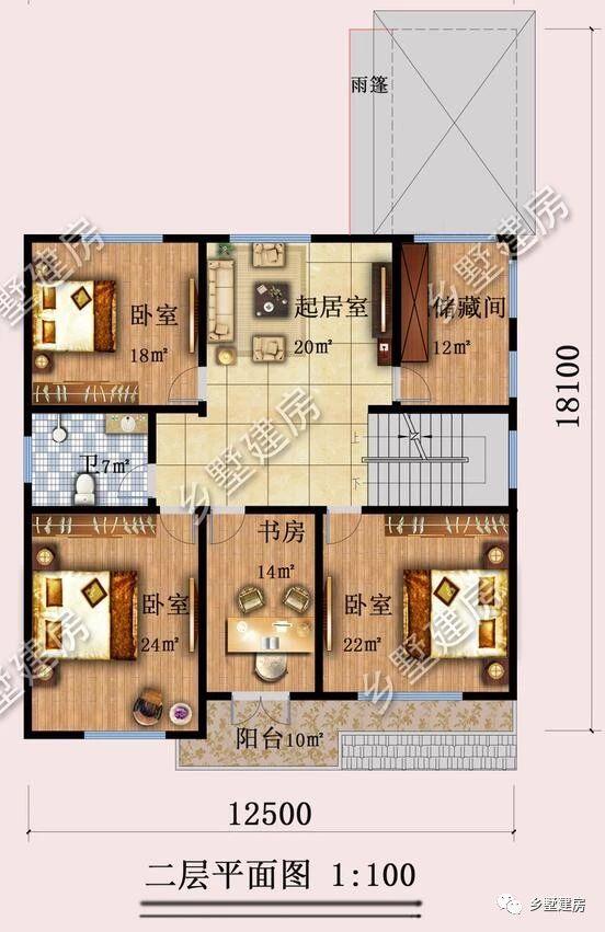 60萬農村三層小別墅設計圖，帶后院，外觀大氣宏偉，時尚大氣，回頭率超高！