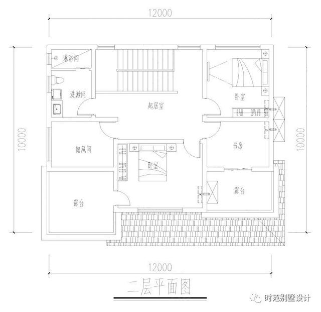20萬現(xiàn)代二層別墅設(shè)計(jì)圖，配色清爽，帶露臺，適合農(nóng)村自建