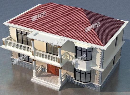 花30萬蓋了棟二層漂亮別墅，非常有面子！