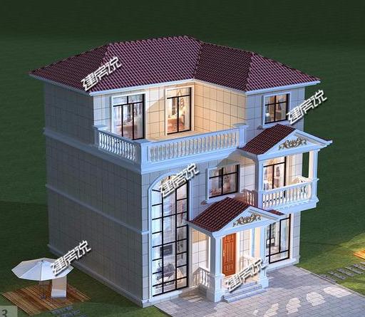 漂亮的三層歐式獨棟別墅，是我見過農村最漂亮的，很值得建一棟。