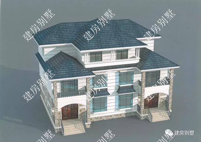 17×10.8三層兄弟雙拼別墅設計圖，回老家建房子就建雙拼的，感情才能更好。