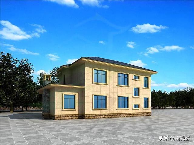 兩層歐式獨棟別墅設(shè)計圖，豪華又不俗氣，建在村里想低調(diào)都難。