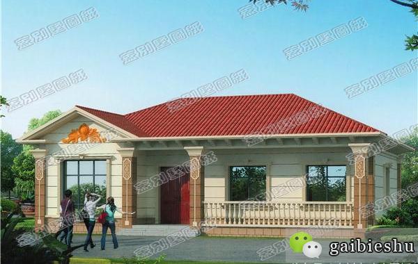 占地150平一層別墅設計圖，帶走廊，經典簡單，15萬以內。