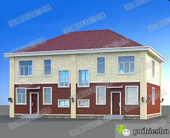 二層兄弟雙拼別墅設(shè)計(jì)圖，建造這樣的戶型，幾十年不過時(shí)，實(shí)用耐看。