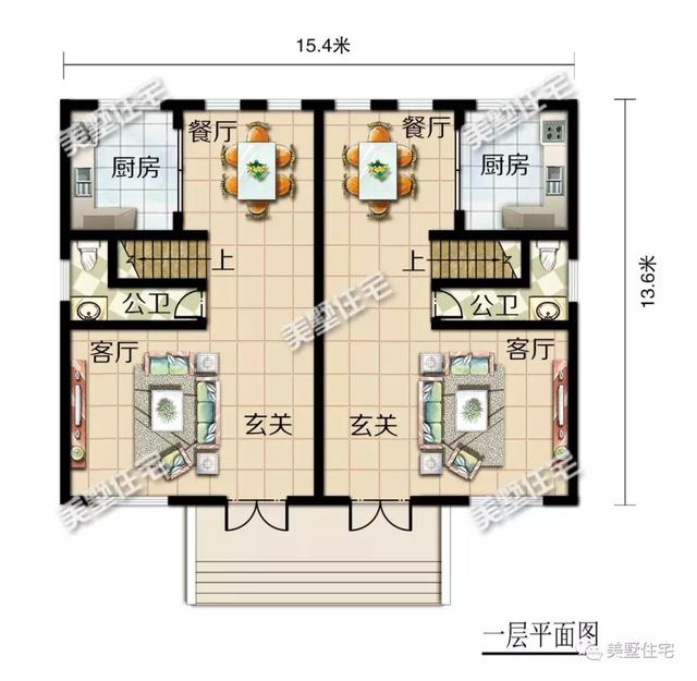 占地188平的三層雙拼別墅設計圖，經濟實用，十里八鄉都來夸。