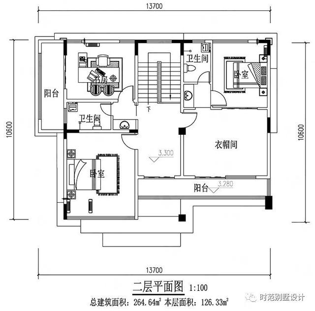 二層現代風別墅設計圖，4室2廳，錯過就太可惜了。