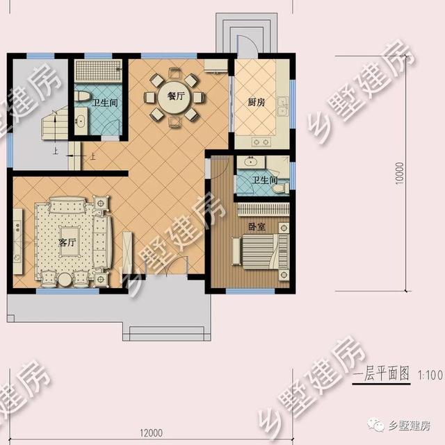 占地116平二層農村小別墅設計圖，大氣時尚，實用經濟，難得一見的好戶型。
