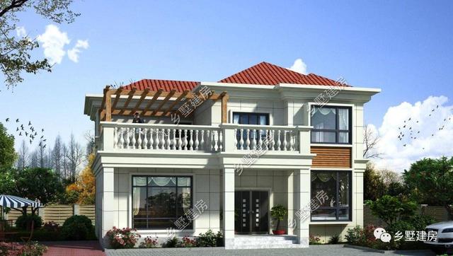 占地116平二層農村小別墅設計圖，大氣時尚，實用經濟，難得一見的好戶型。