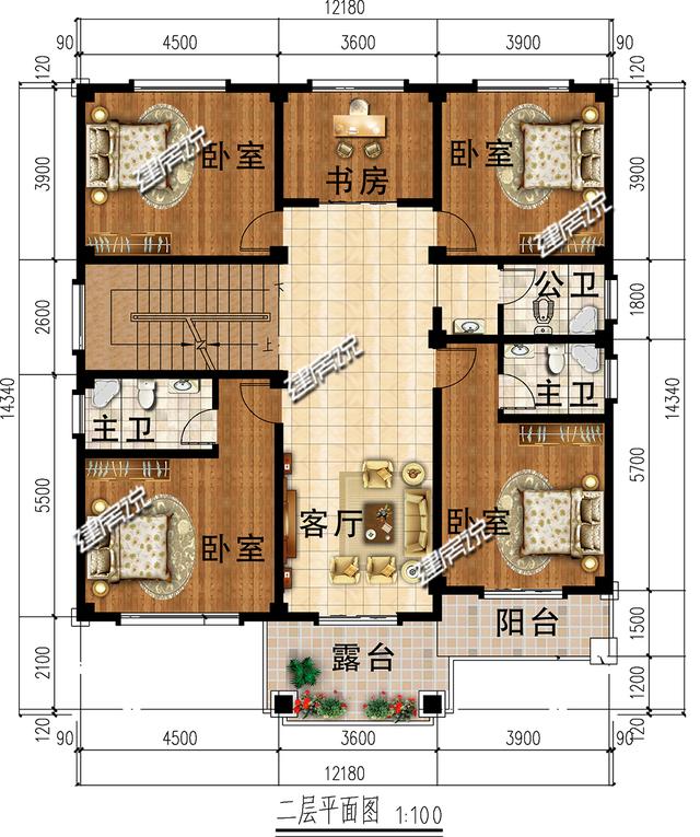 二層中式小別墅，左右對稱，美感十足，惹人喜愛，一棟就是大大的生活享受。