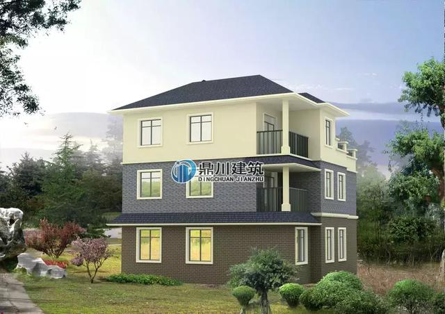 26萬以內三層別墅設計圖，帶車庫和開放式廚房設計，實拍效果沉穩大氣。