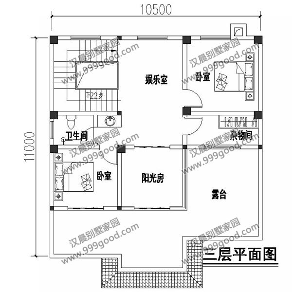 3款平屋頂設(shè)計(jì)的三層別墅設(shè)計(jì)圖，漂亮實(shí)用還洋氣，第1棟帶地下室。