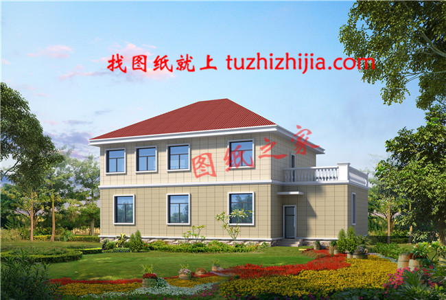 180平米農村二層小別墅設計圖，外觀漂亮，帶露臺