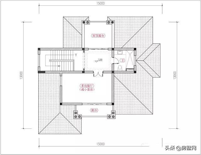 帶雙車庫的新式三層別墅設計圖，秀雅大方不失大氣?。