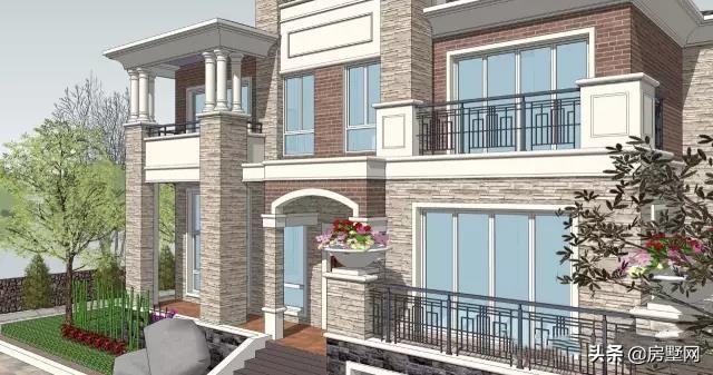 帶雙車庫的新式三層別墅設計圖，秀雅大方不失大氣?。