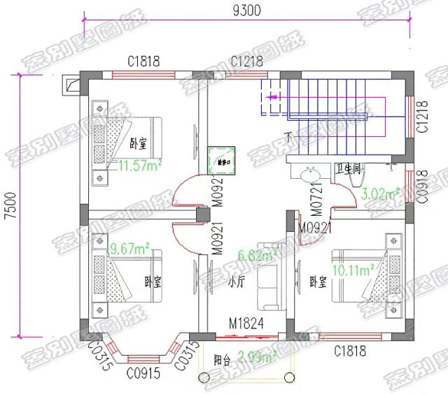 占地75平米的經典歐式二層別墅，樸素典雅，主體造價15萬。