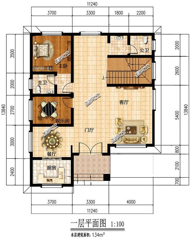 三層新中式別墅，蓋在山腳下，與農村的自然古樸相融，村里人都來串門。