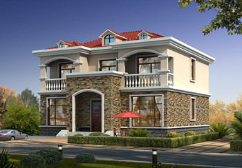 鄉(xiāng)下120平米二層樓房設(shè)計(jì)圖，23萬(wàn)就可以建漂亮別墅