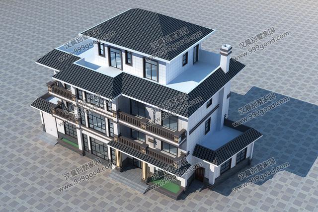 占地221平四層別墅設(shè)計(jì)圖，白墻黛瓦最簡(jiǎn)單卻最耐看，住個(gè)幾十年不過(guò)時(shí)！