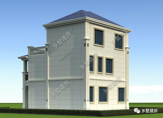 占地90平的三層歐式別墅設計圖，色調溫暖又素雅，南北通透，小宅基地的福音！