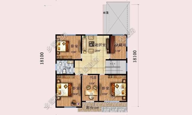 12.5X18.1米現(xiàn)代風(fēng)三層別墅設(shè)計(jì)圖，優(yōu)雅別致，穩(wěn)重不單調(diào)。