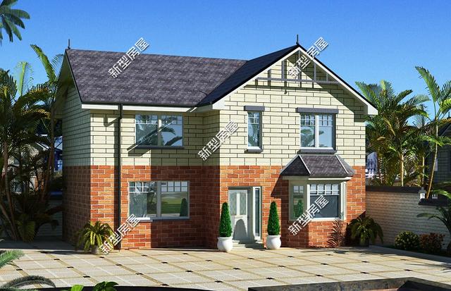 5棟二層歐式小洋樓，簡單大方，經(jīng)濟(jì)適用，造價20萬左右。