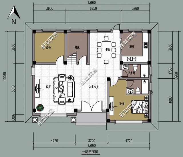5棟二層歐式小洋樓，簡單大方，經(jīng)濟(jì)適用，造價20萬左右。