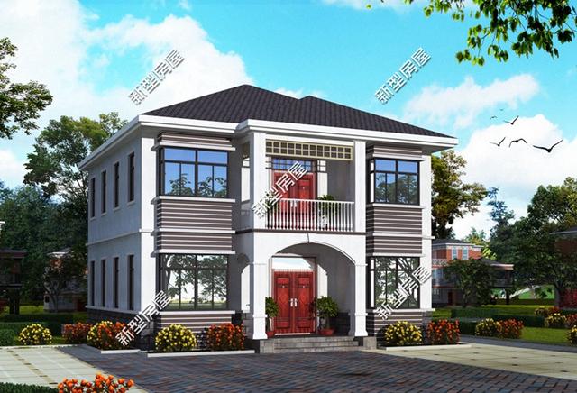 5棟二層歐式小洋樓，簡單大方，經(jīng)濟(jì)適用，造價20萬左右。