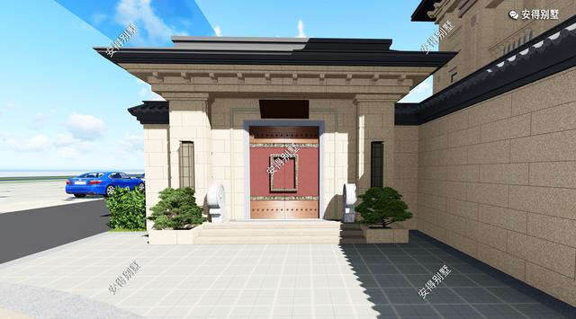 經典耐看的三層歐式別墅設計圖，寬敞大氣，帶庭院、大客廳、大車庫、大露臺，臥室套房。