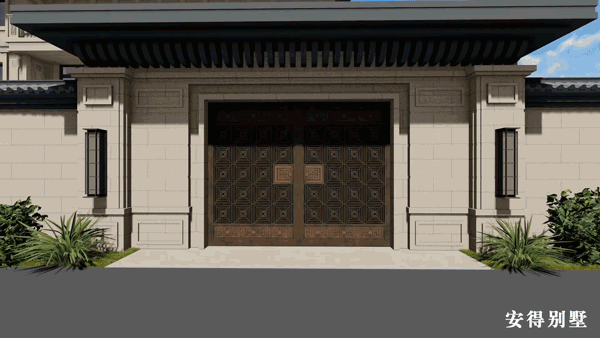 經典耐看的三層歐式別墅設計圖，寬敞大氣，帶庭院、大客廳、大車庫、大露臺，臥室套房。