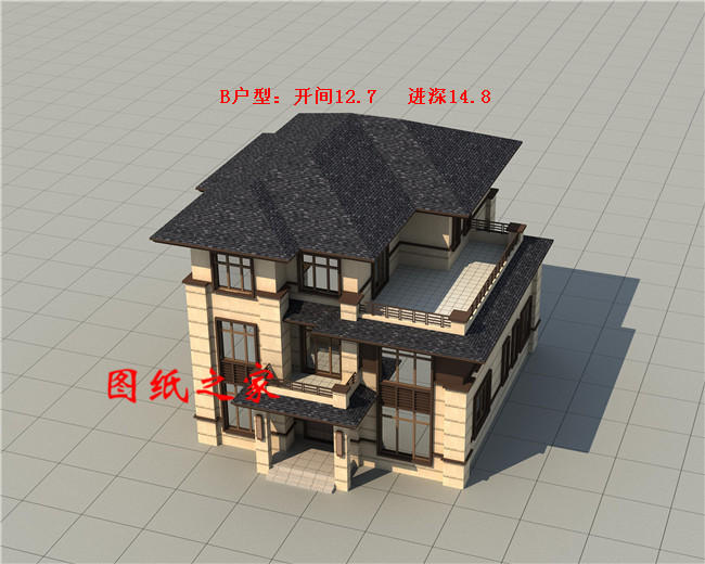 精選五套人氣頗高的三層中式別墅，五種戶型，五種尺寸