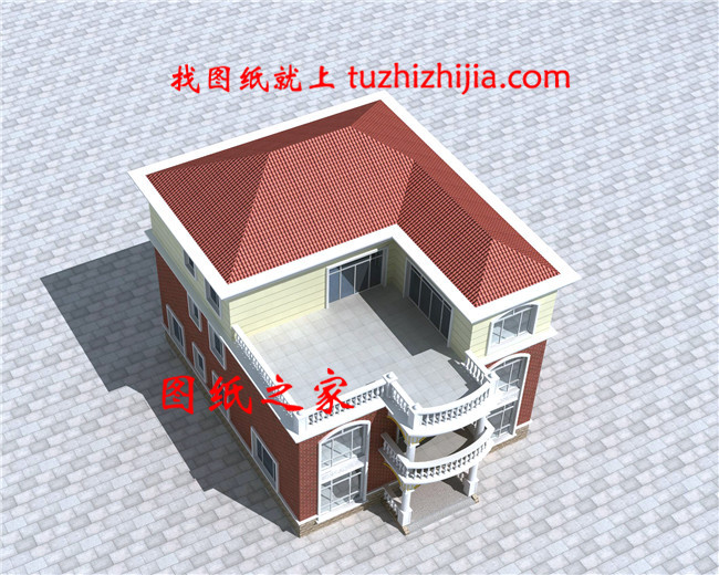 簡單漂亮實用的三層自建房設計圖,帶露臺,占地170平方