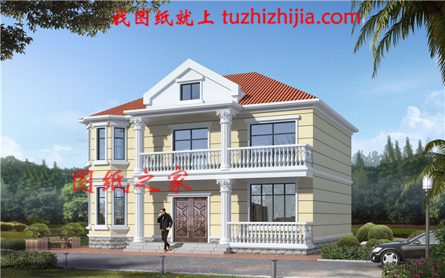 簡(jiǎn)簡(jiǎn)單單的二層樓房的設(shè)計(jì)圖，24萬(wàn)就能搞定