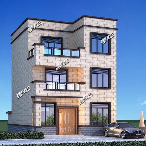 三層新中式別墅設(shè)計(jì)圖，平屋頂設(shè)計(jì)，造價(jià)經(jīng)濟(jì)，施工簡單，美觀又實(shí)用。