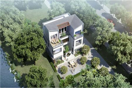 現代中式風三層別墅設計圖，7室4廳4衛，享受大自然的樂趣。